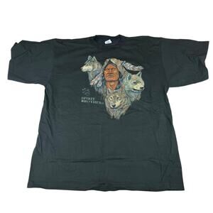 Vintage Allore Wolf Nature Graphic T-Shirt XXL